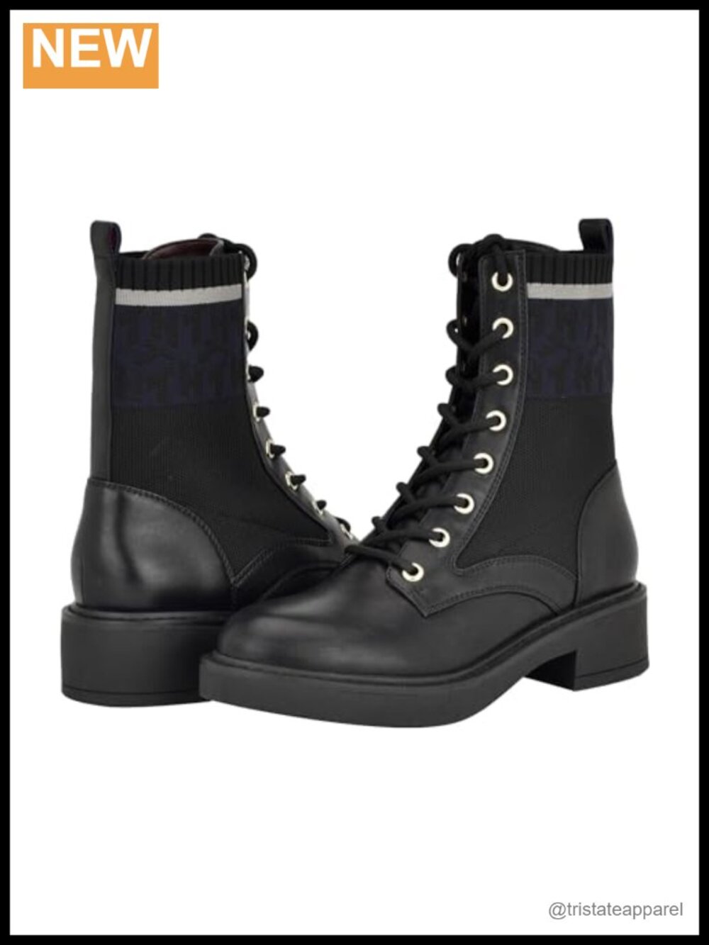 Tommy Hilfiger Adaptive Tesse Women's Faux Leather Mid-Calf Combat Boots